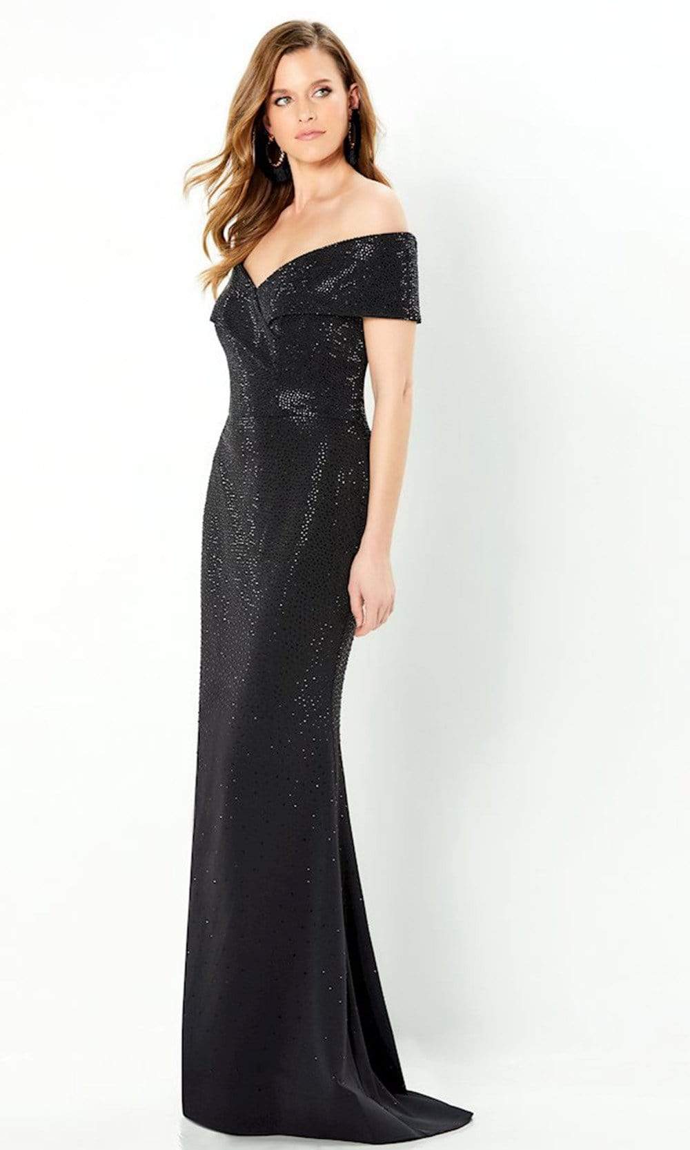 Montage by Mon Cheri - 220949 Jersey Beaded Gown Evening Dresses 4 / Black