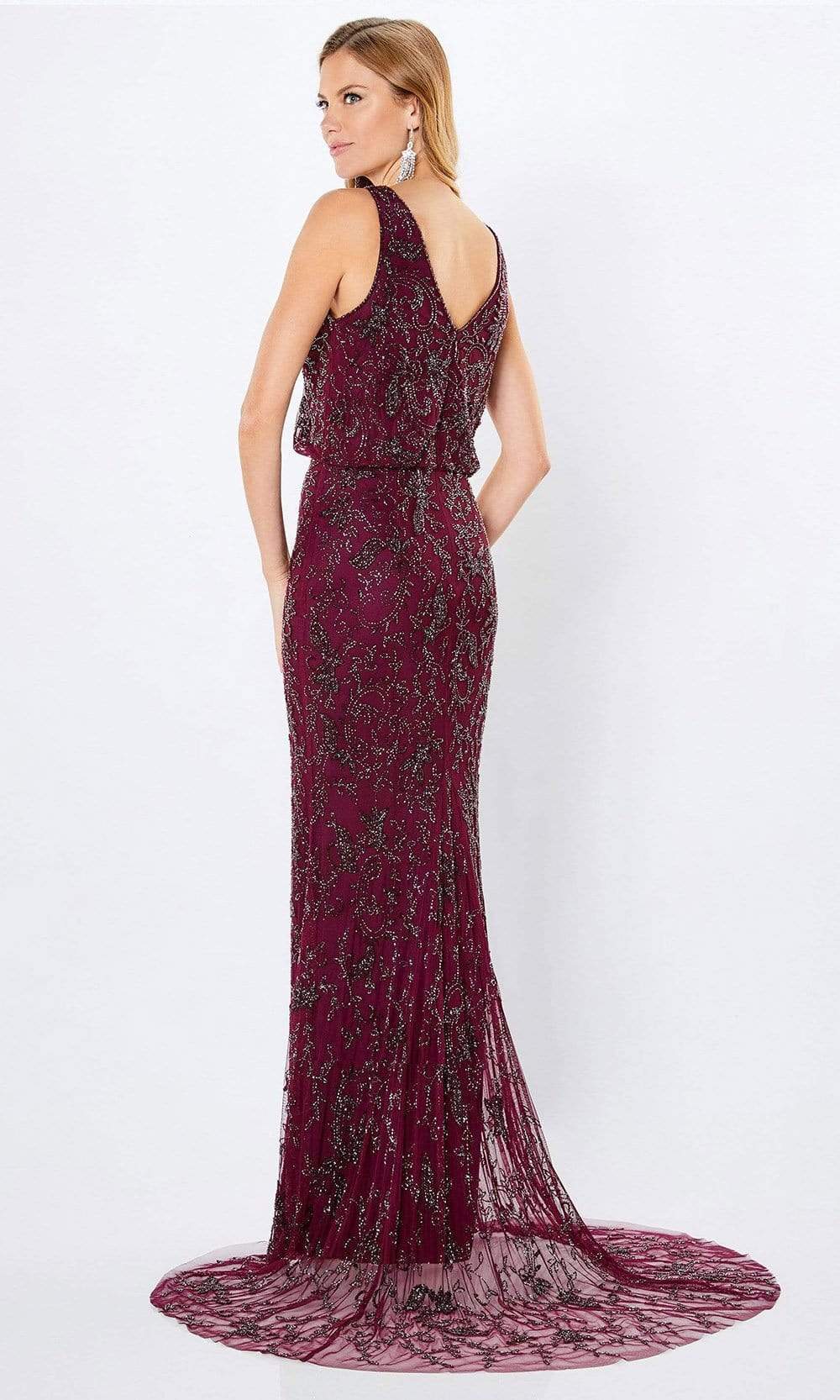 Montage by Mon Cheri - 221966 Beaded Blouson Column Dress Mother of the Bride Dresses