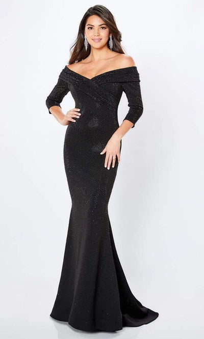 Montage by Mon Cheri - 221970 Off-Shoulder Sparkle Beaded Mermaid Gown Special Occasion Dress