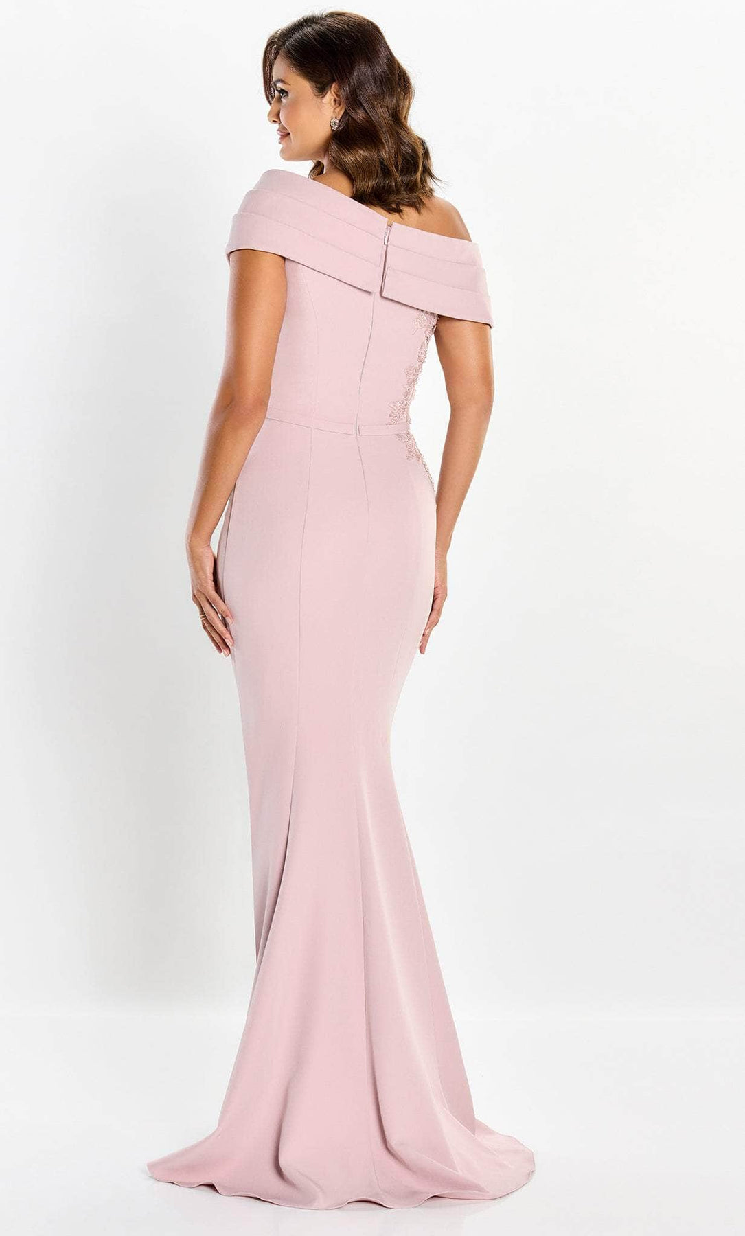 Montage by Mon Cheri M2208 - Pleated Short Sleeve Formal Gown Formal Dresses 8 / Rose