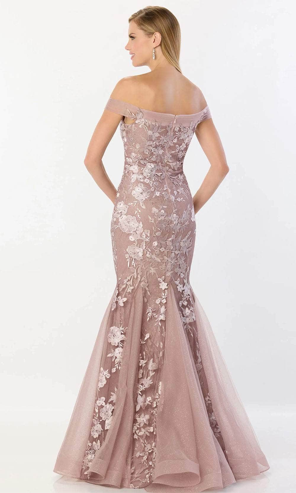 Montage by Mon Cheri M2231 - Off-Shoulder Stone Accented Prom Gown Prom Dresses