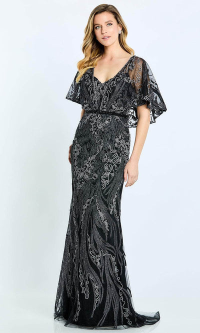 Montage by Mon Cheri M511 - Sleeveless Sheath Long Dress Special Occasion Dress 4 / Black/Gunmetal
