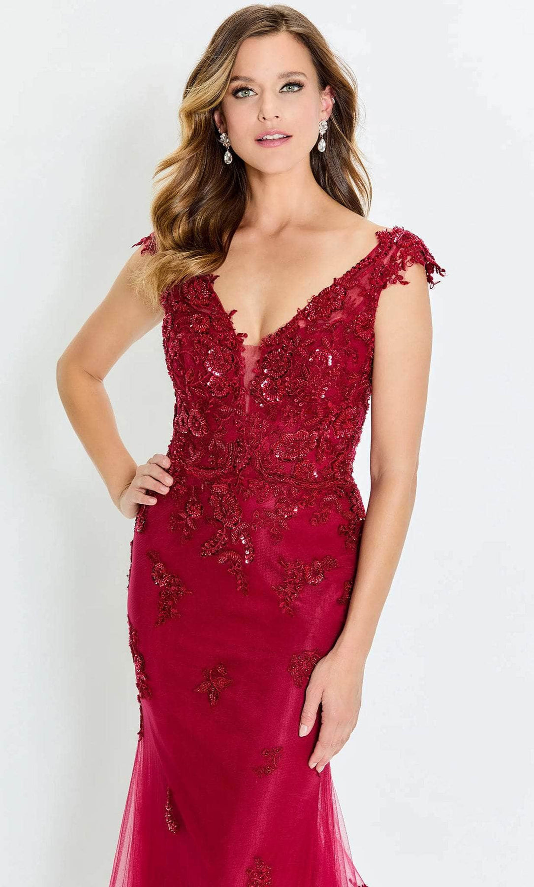 Montage by Mon Cheri M534 - Beaded Tulle Formal Gown Evening Dresses