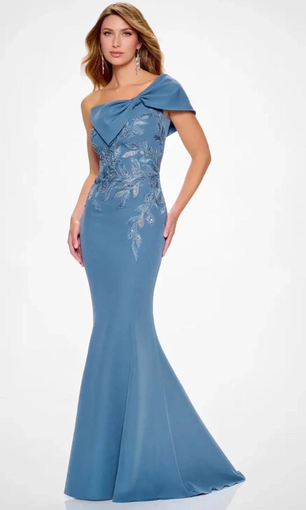 Montage by Mon Cheri M845 - One-Shoulder Mermaid Gown with Bow Special Occasion Dress