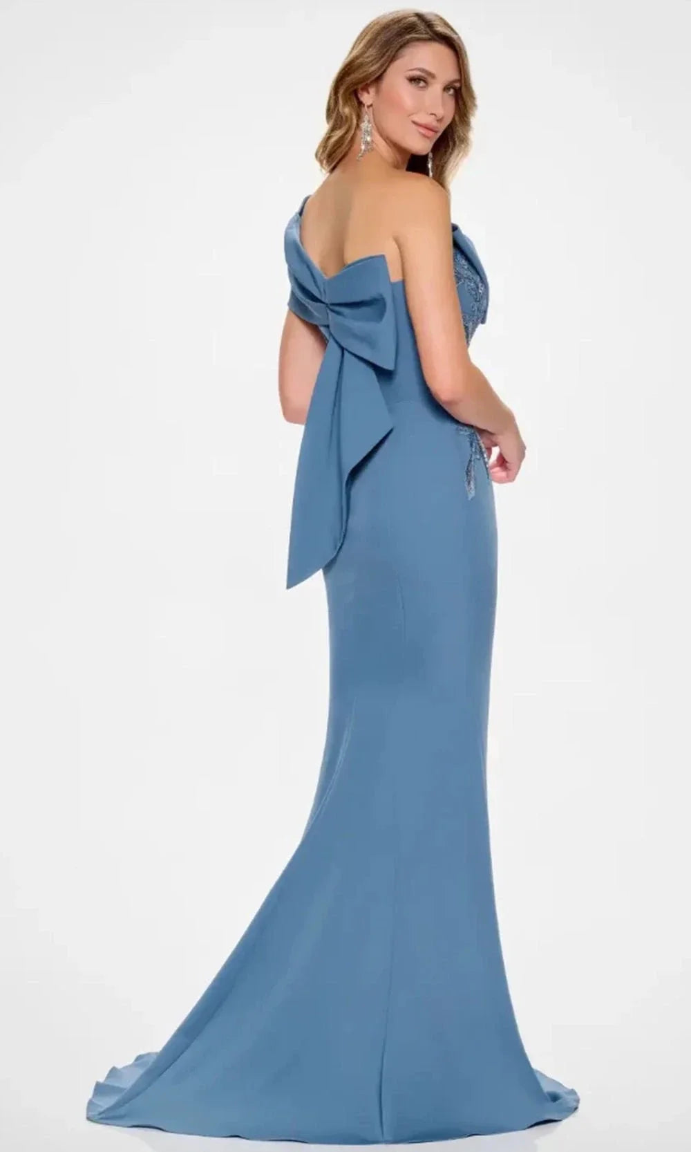 Montage by Mon Cheri M845 - One-Shoulder Mermaid Gown with Bow Special Occasion Dress