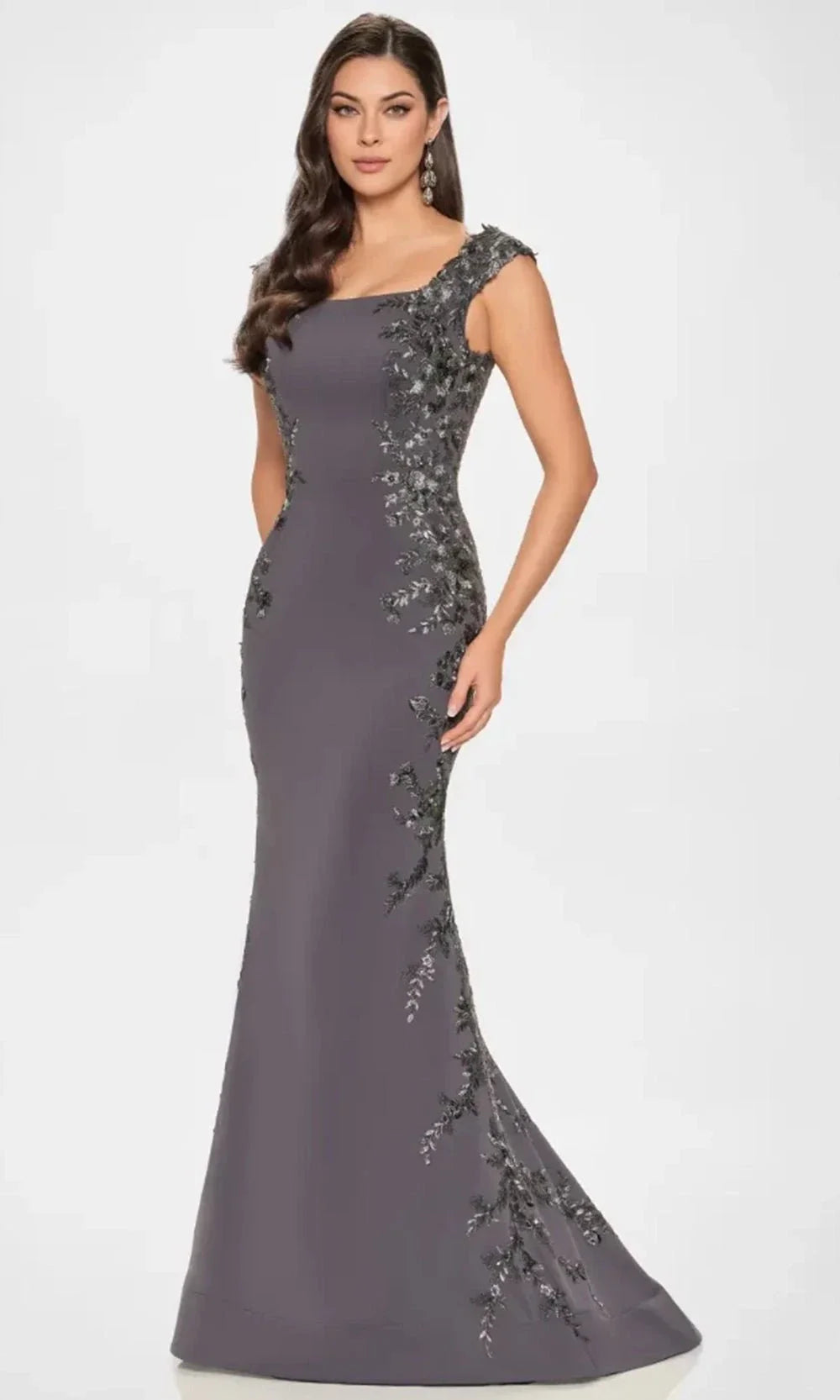 Montage by Mon Cheri M847 - Beaded Lace Crepe Mermaid Gown Special Occasion Dress