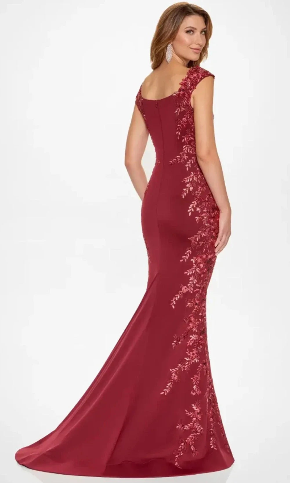 Montage by Mon Cheri M847 - Beaded Lace Crepe Mermaid Gown Special Occasion Dress