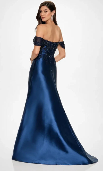 Montage by Mon Cheri M855 - Mikado Trumpet Gown with Beaded Bodice Special Occasion Dress