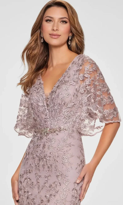 Montage by Mon Cheri M856 - Flutter Sleeve Embroidered Mermaid Gown Special Occasion Dress