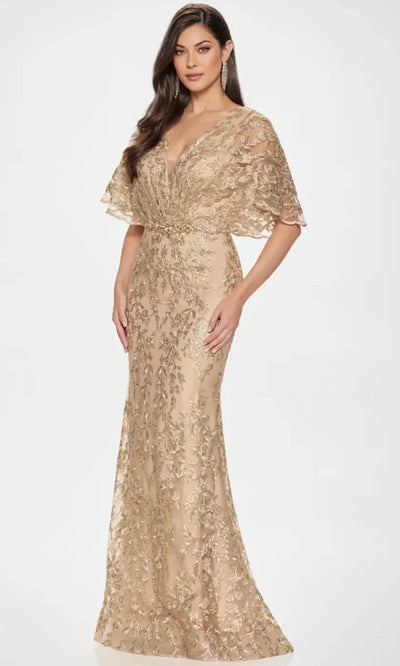 Montage by Mon Cheri M856 - Flutter Sleeve Embroidered Mermaid Gown Special Occasion Dress