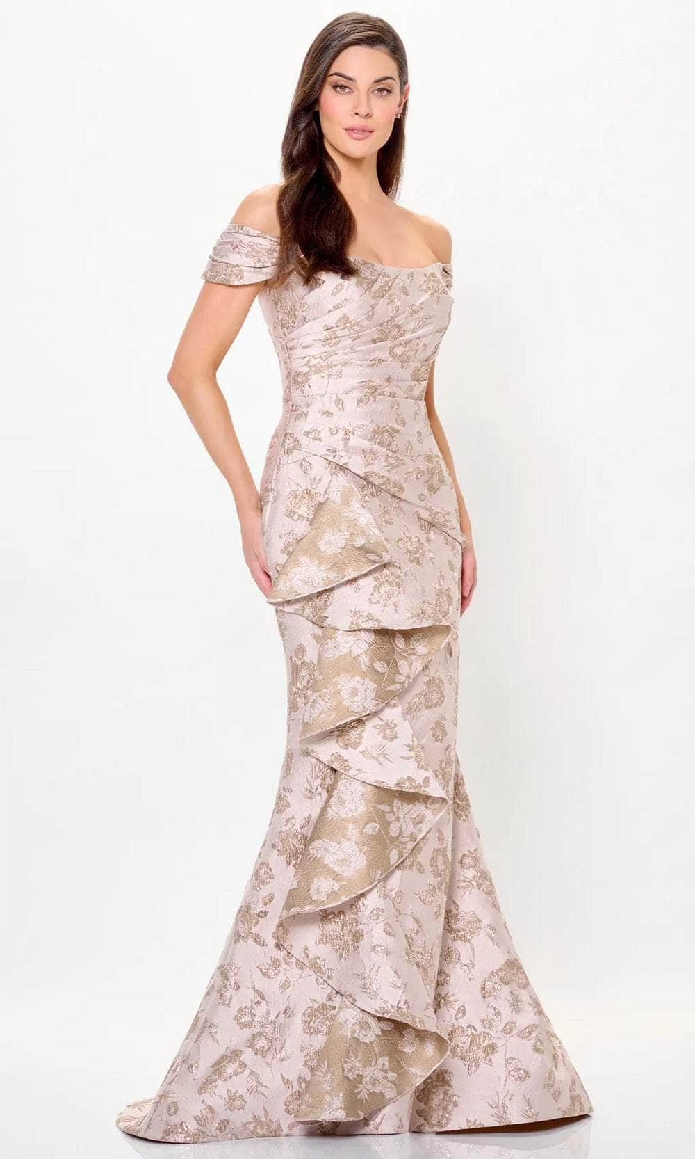 Montage by Mon Cheri M905 - Brocade Mermaid Evening Gown Formal Dresses 4 / Blush