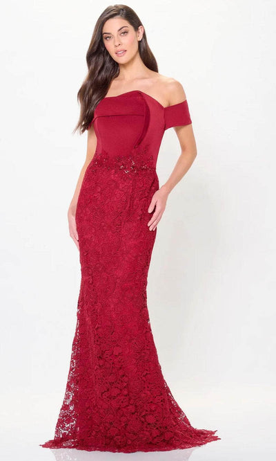 Montage by Mon Cheri M907 - Lace Mermaid Evening Dress Evening Dresses 4 / Wine