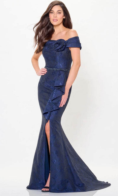 Montage by Mon Cheri M910 - Embellished Waist Evening Dress Evening Dresses 4 / Navy