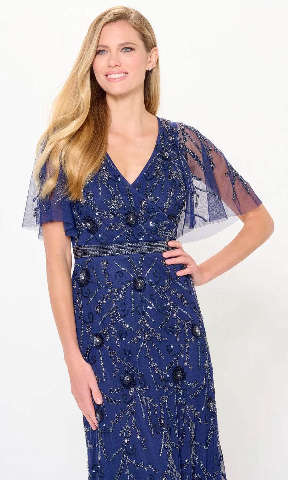 Montage by Mon Cheri M912 - Flutter Sleeve A-Line Evening Dress Mother of the Bride Dresses