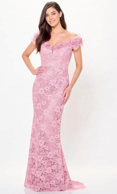 Montage by Mon Cheri M917 - Beaded Lace Evening Dress Formal Dresses 4 / Rose