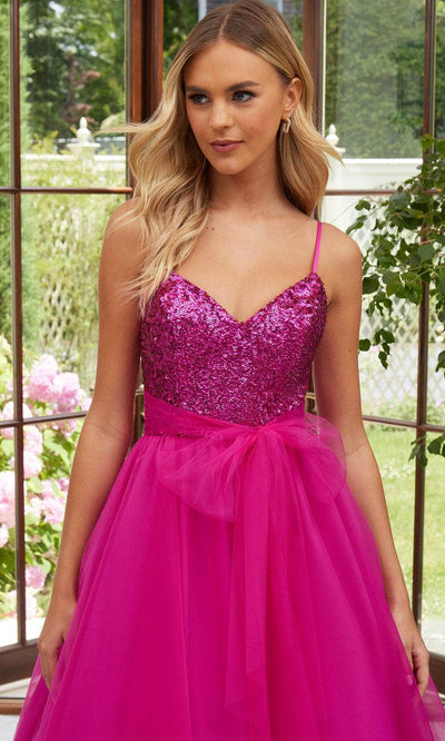 Mori Lee 49115 - Shirred Waist Tulle Prom Dress Prom Dresses