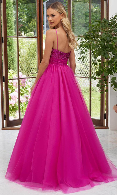 Mori Lee 49115 - Shirred Waist Tulle Prom Dress Prom Dresses