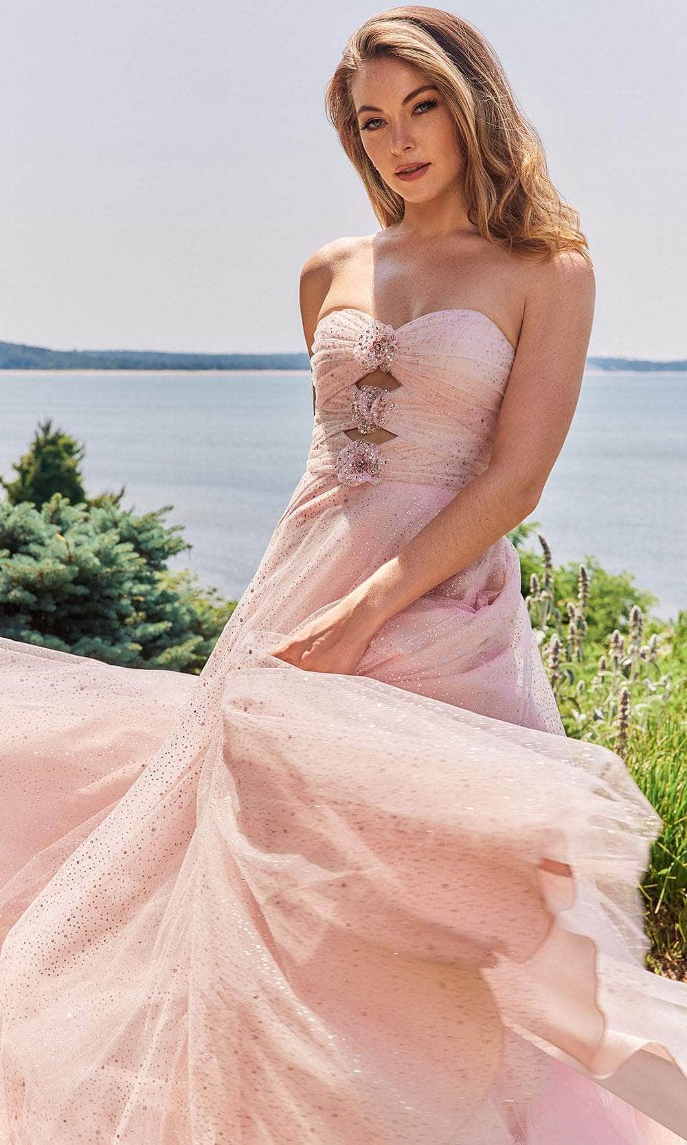Morilee Prom 49137 A Line Long Formal Glitter Prom Dress - Blush / 0 Morilee Prom 49137 A Line Long Formal Glitter Prom Dress - Blush / 0