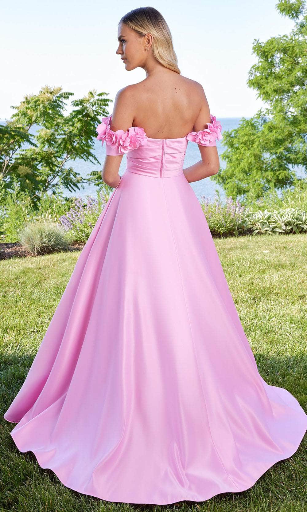 Mori Lee 49178 - Floral Applique Off Shoulder Dress Prom Dresses