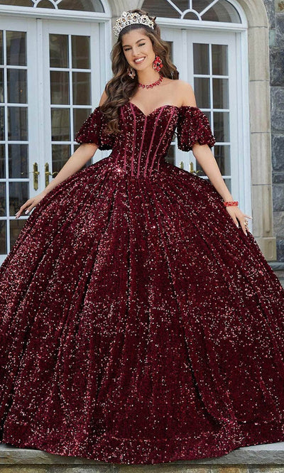 Mori Lee 60171 - Velvet Sequin Sweetheart Ballgown Ball Gowns