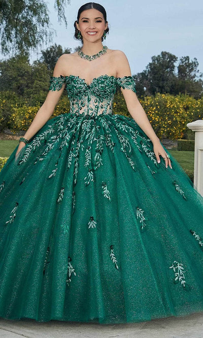 Mori Lee 60181 - Sheer Bodice Floral Appliqued Ballgown Ball Gowns