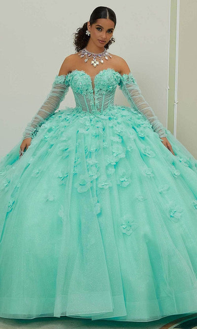 Mori Lee 60203 - Sparkle Quinceanera Ballgown Quinceanera Dresses 00 / Aquamarine