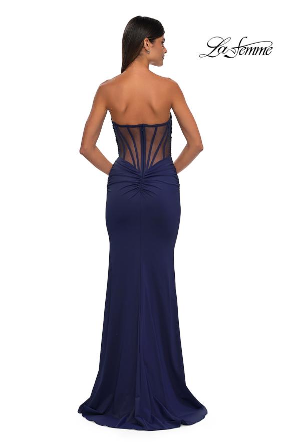 La Femme 32923 - Plunging Sweetheart Jersey Prom Gown
