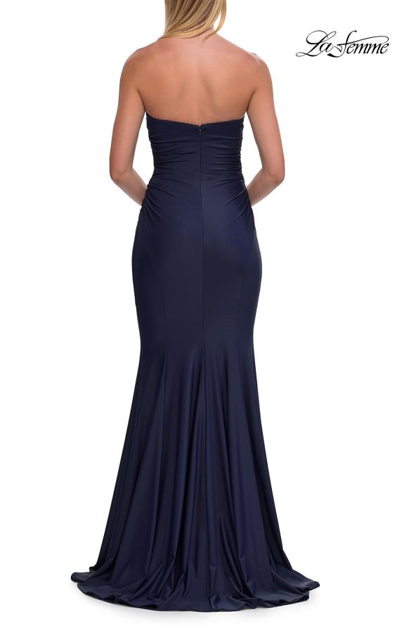La Femme 33403 - Jersey Strapless Prom Gown with Ruching