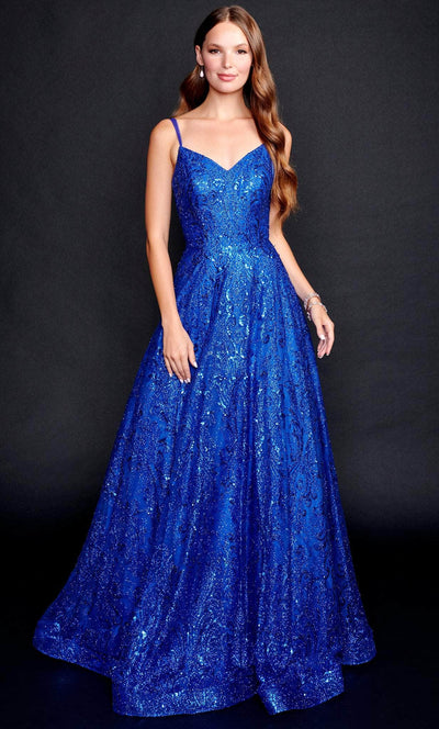 Nina Canacci 4304 - Sleeveless Embellished Prom Gown Special Occasion Dress 0 / Royal