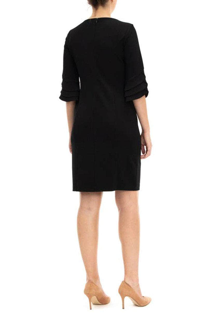 Nina Leonard L1040A - Tiered Sleeve Sheath Dress