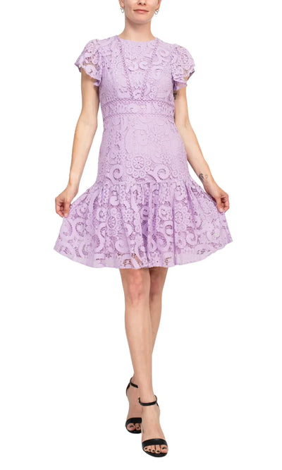 Nanette Nanette Lepore NM4S13W93 - A-Line Lace Jewel Neckline Dress Homecoming Dresses