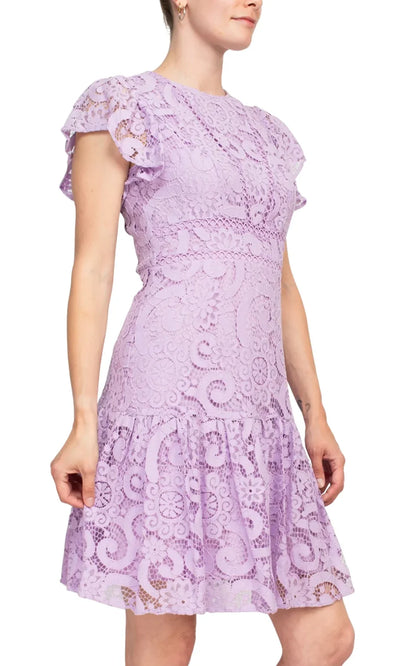 Nanette Nanette Lepore NM4S13W93 - A-Line Lace Jewel Neckline Dress Homecoming Dresses
