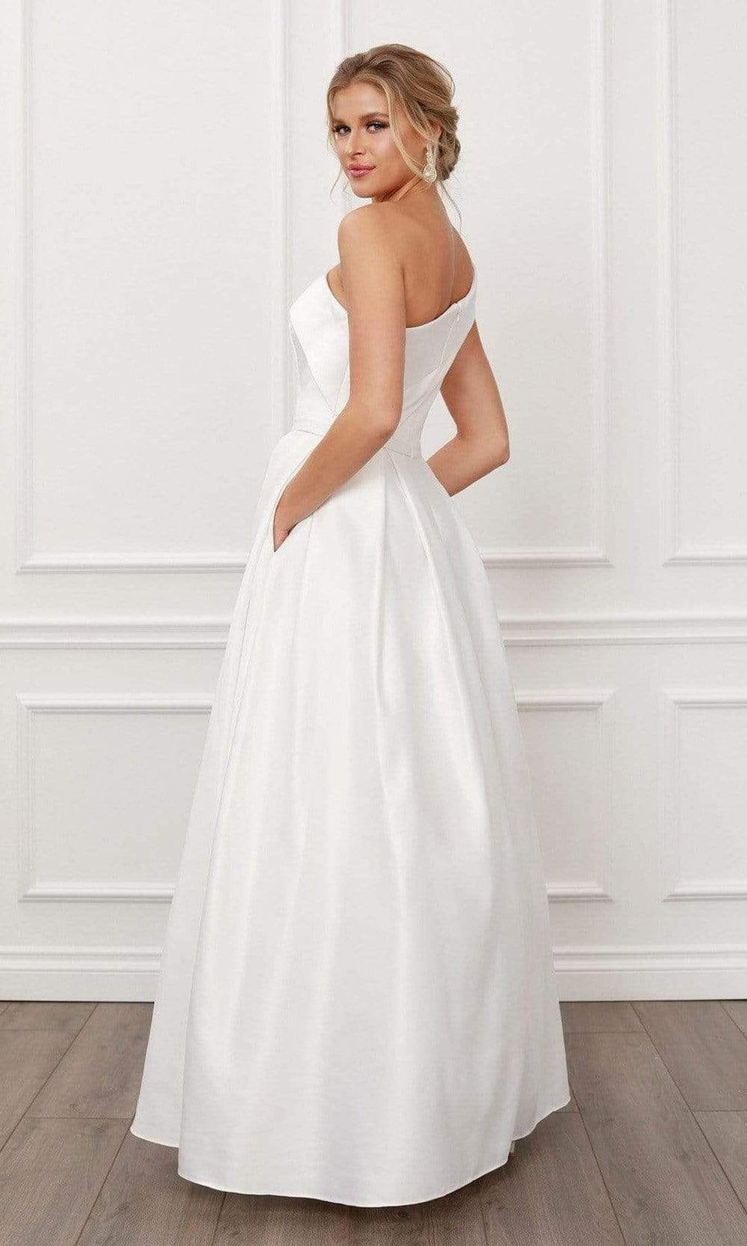 Nox Anabel - E469 One Shoulder A-Line Evening Dress