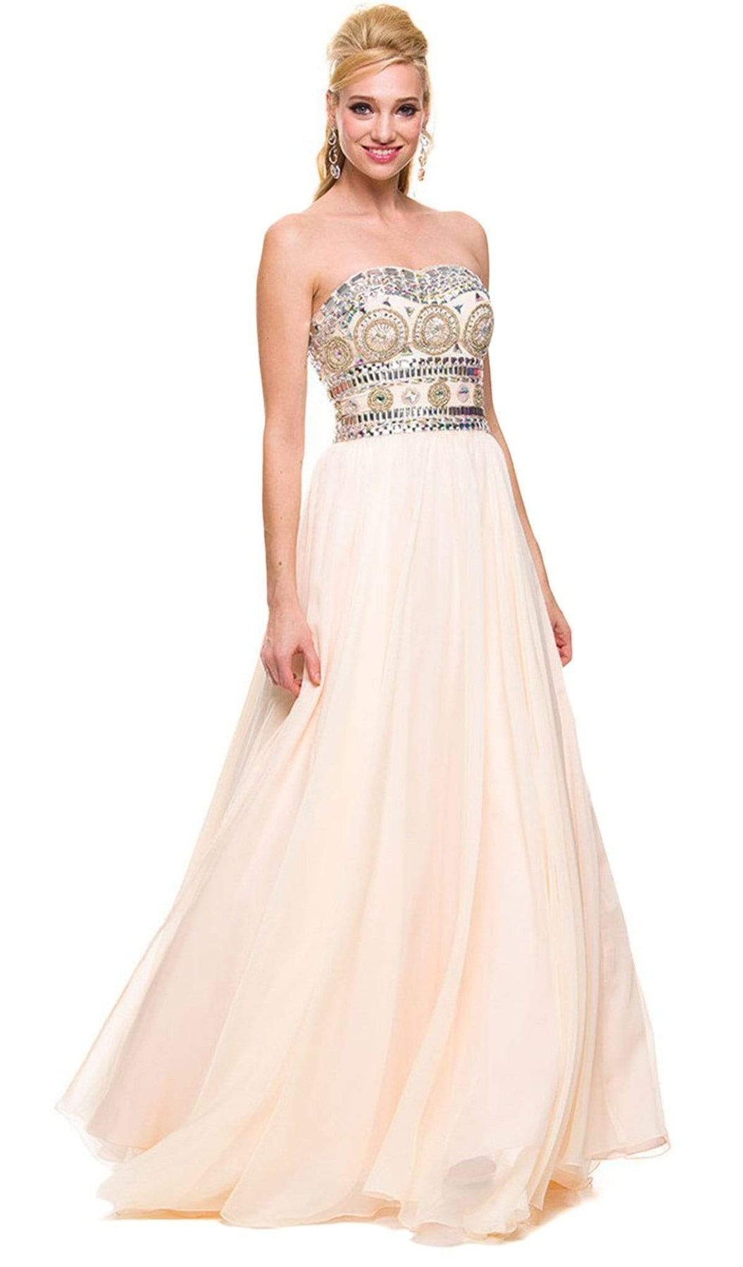 Nox Anabel - 8153 Strapless Bejeweled Bodice Long Evening Dress Special Occasion Dress