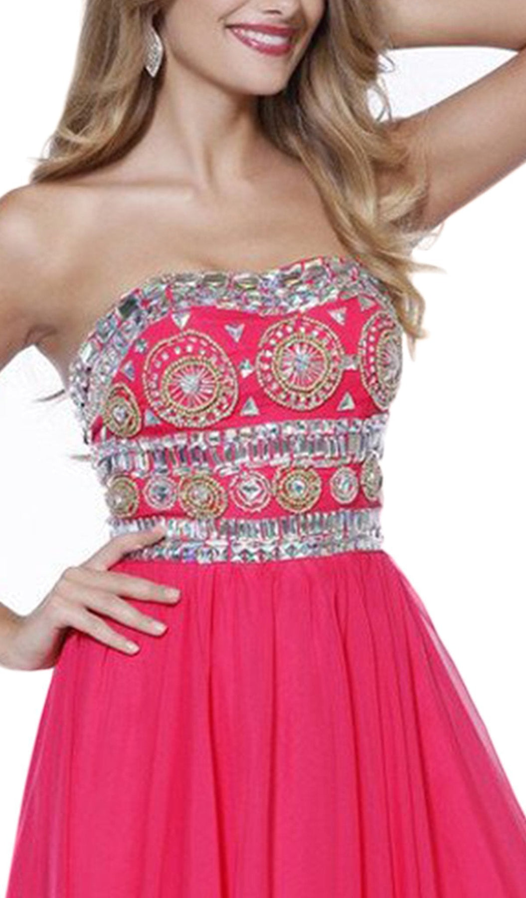 Nox Anabel - 8153 Strapless Bejeweled Bodice Long Evening Dress Special Occasion Dress