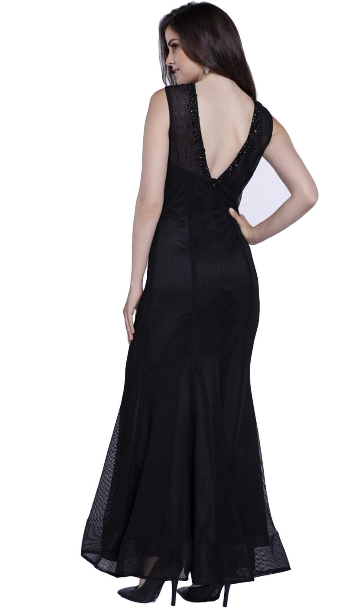 Nox Anabel - 8259 Sleeveless Beaded Mesh Long Dress Special Occasion Dress