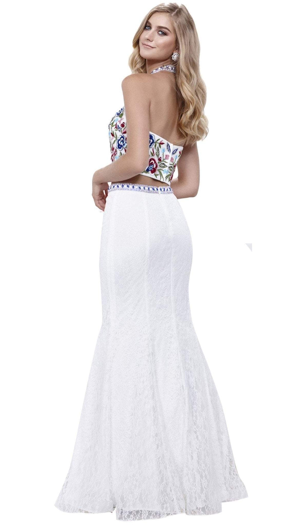 Nox Anabel - 8262 Two Piece Embroidered Mermaid Dress Special Occasion Dress