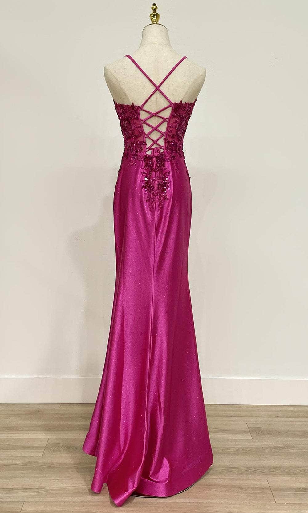 Nox Anabel A1583 - V-Neck Lace Beaded Formal Dress Evening Dresses