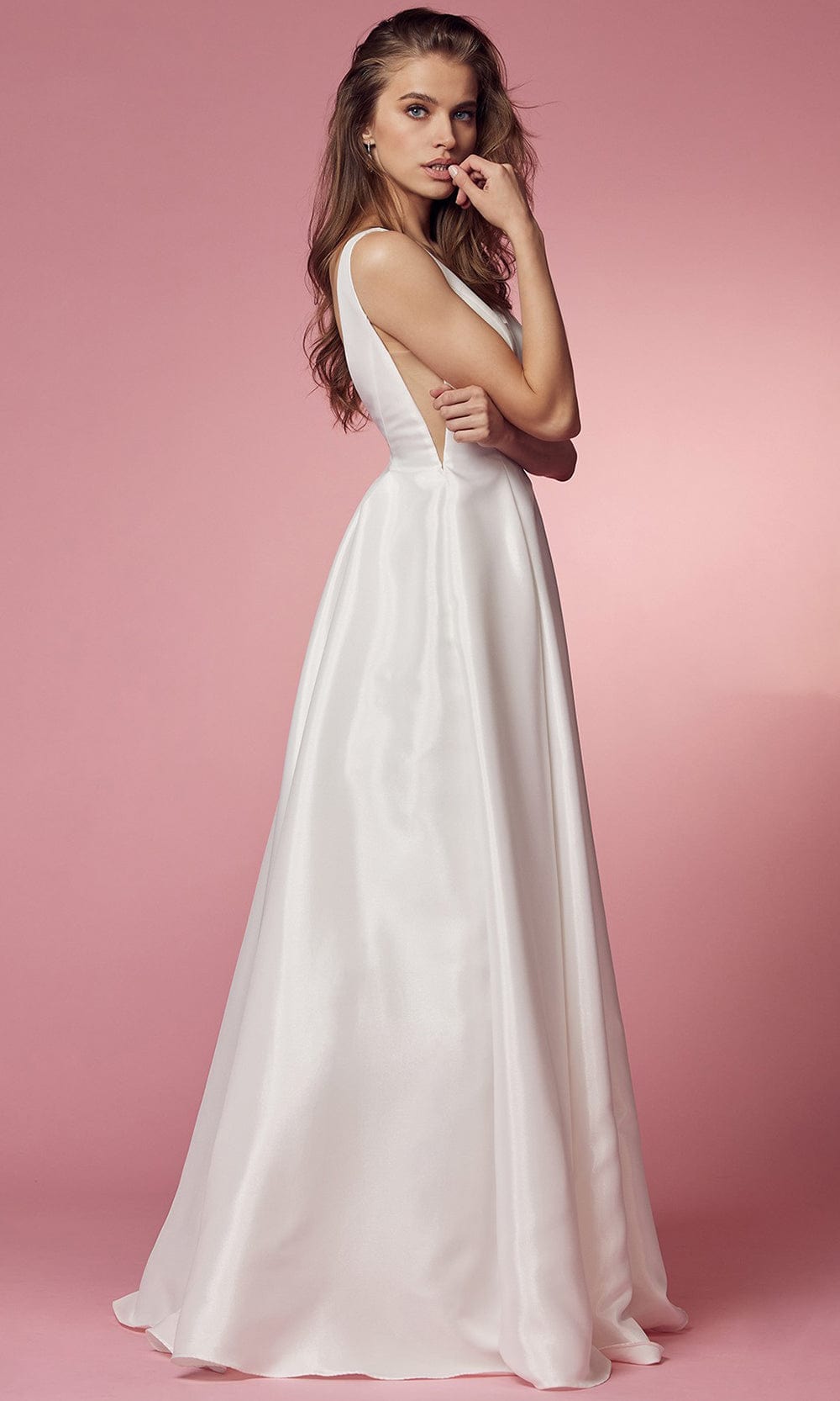 Nox Anabel Bridal E156W - Deep V-Neck Bridal Dress Bridal Dresses