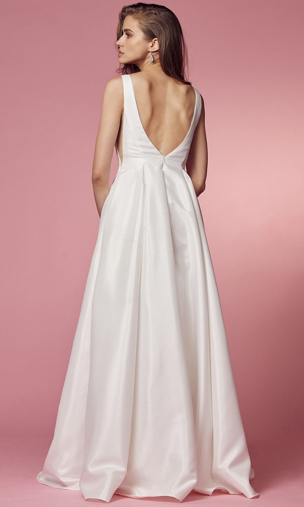 Nox Anabel Bridal E156W - Deep V-Neck Bridal Dress Bridal Dresses