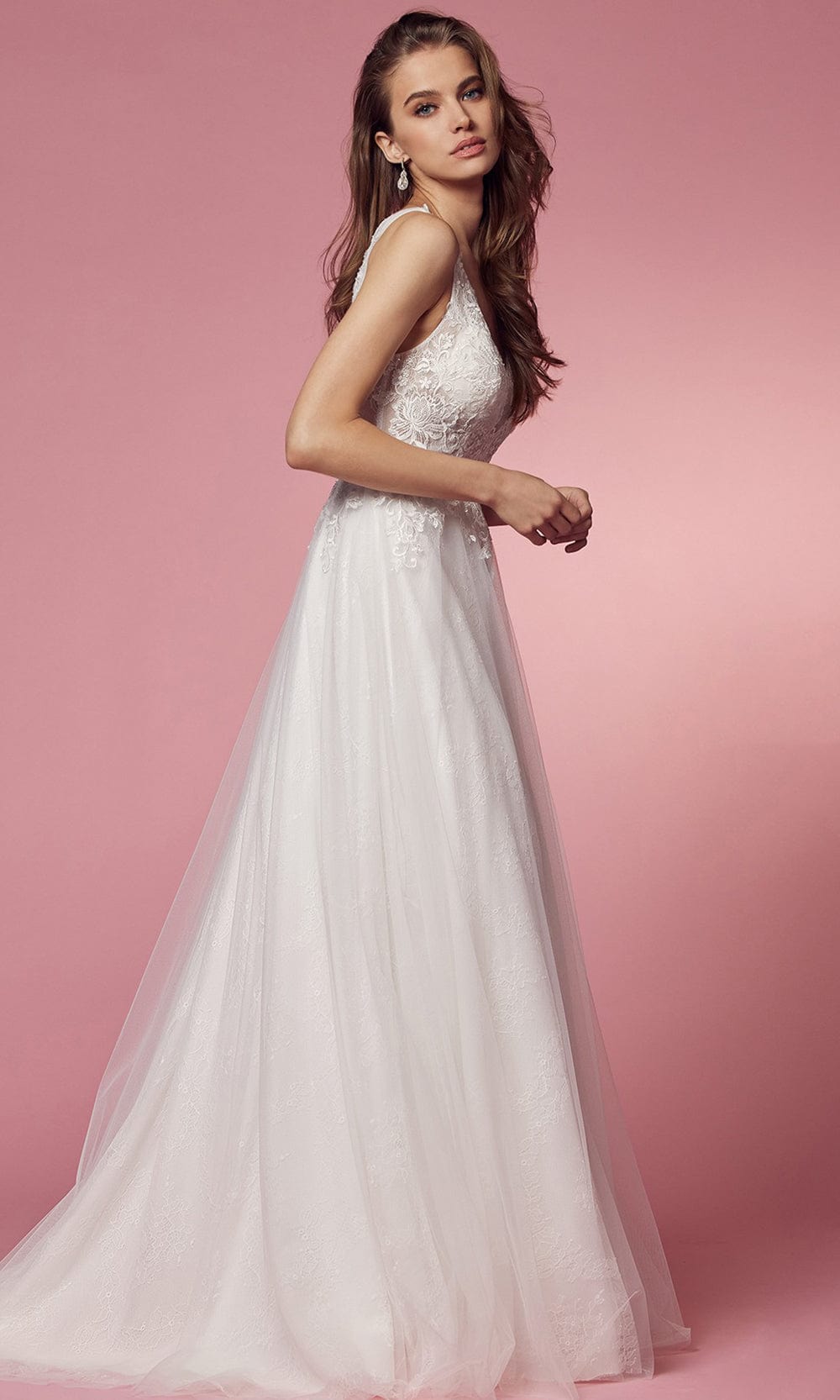 Nox Anabel Bridal JE920 - V-Neck Lace Bridal Gown Bridal Dresses