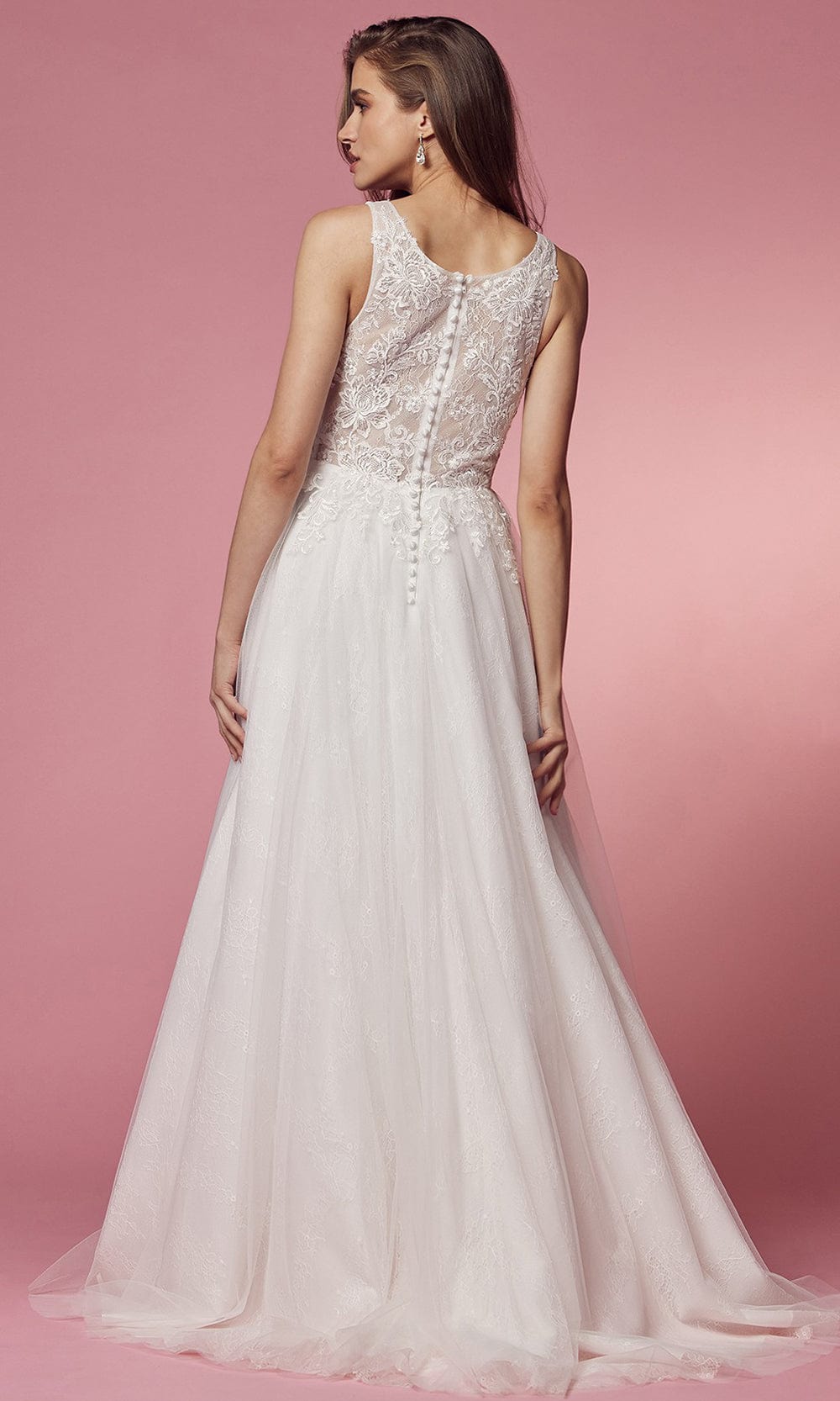 Nox Anabel Bridal JE920 - V-Neck Lace Bridal Gown Bridal Dresses