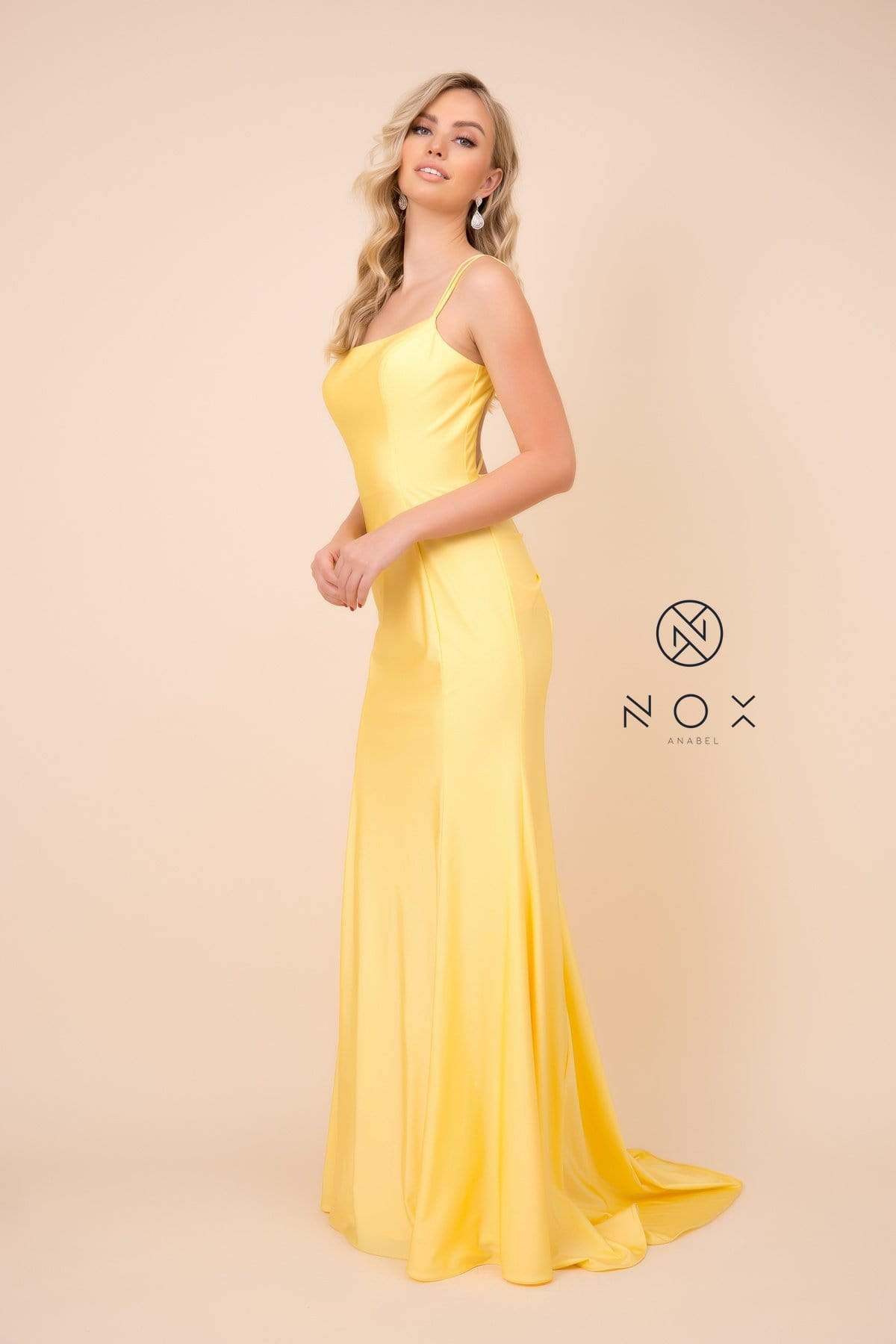 Nox Anabel - C301 Sleeveless Crisscross String Open Back Prom Dress Prom Dresses