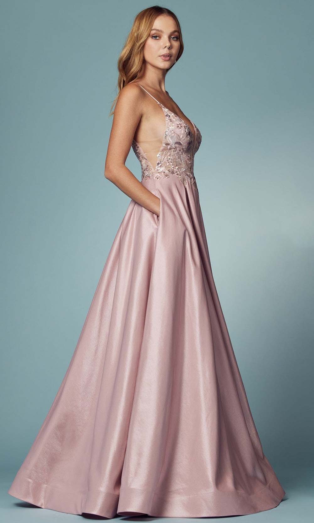 Nox Anabel E1004 - Floral A-Line Prom Dress Prom Dresses