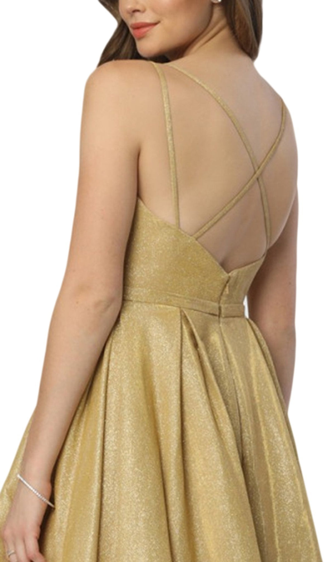 Nox Anabel - E228 Sleeveless V-neck Pleated Ballgown Special Occasion Dress