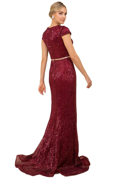 Nox Anabel - F338 Cap Sleeve Sequined Mermaid Gown Mother of the Bride Dresses