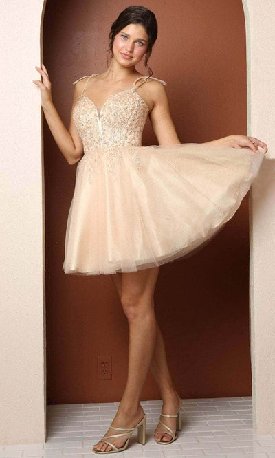 Nox Anabel F732 - Tie Strap A-Line Cocktail Dress Cocktail Dresses