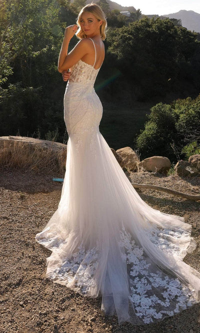 Nox Anabel JE1014L - Sophisticated Satin Sheath Gown Wedding Dresses
