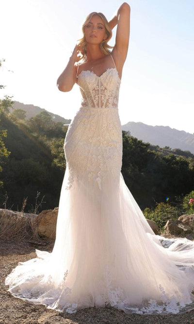 Nox Anabel JE1014L - Sophisticated Satin Sheath Gown Wedding Dresses