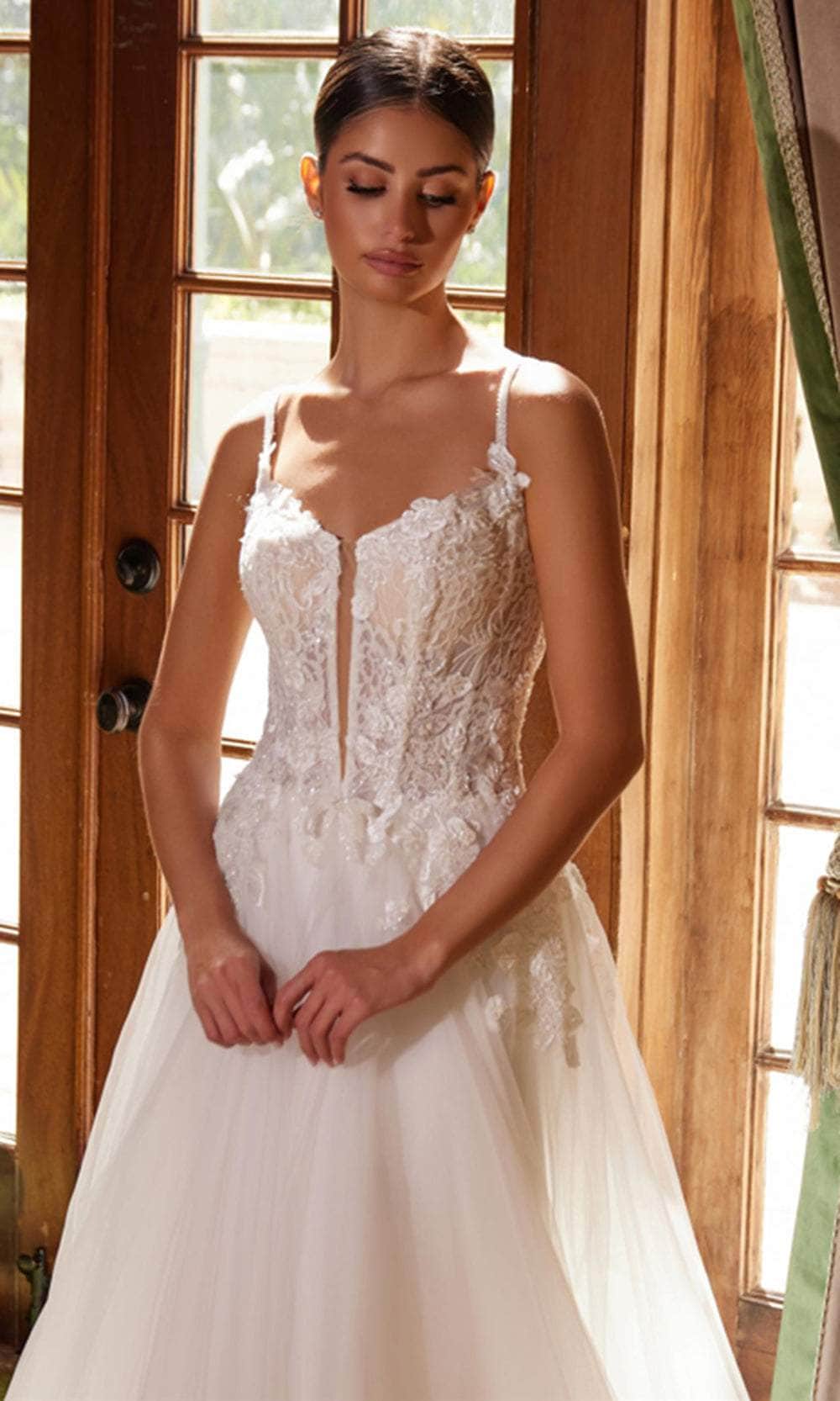 Nox Anabel JE1021 - Stunning Beaded Tulle A-line Gown Wedding Dresses
